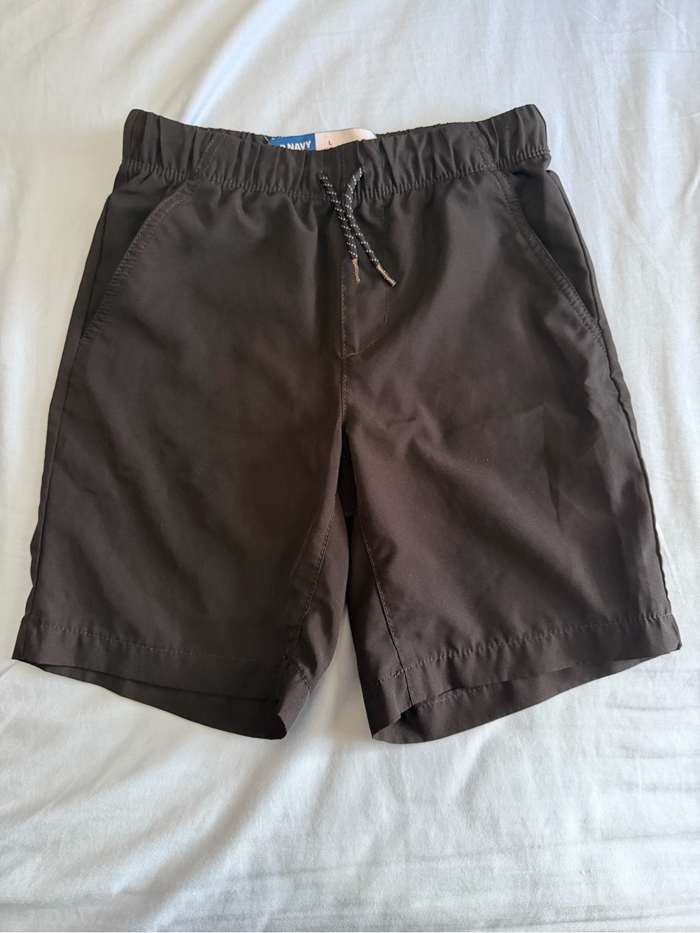 Old Navy Boys Black Elastic Drawstring Shorts